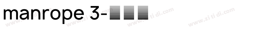 manrope 3字体转换